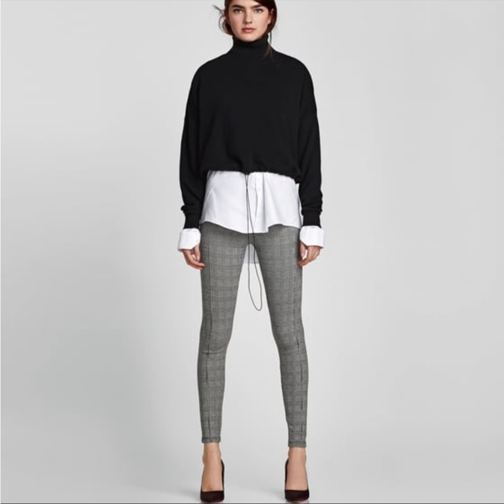 Zara plaid leggings size medium - Picture 2 of 14
